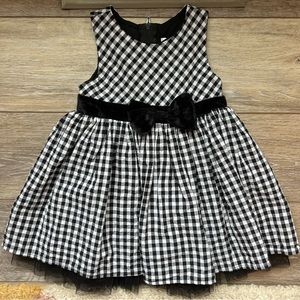 Popatu 12M Microcheck Fit & Flare Dress